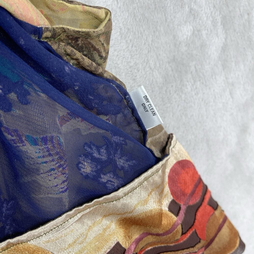 Vtg Sterling Styles Kimono Cardigan One Size Patchwork ArtSilk Sheer Whimsygoth - Picture 9 of 12